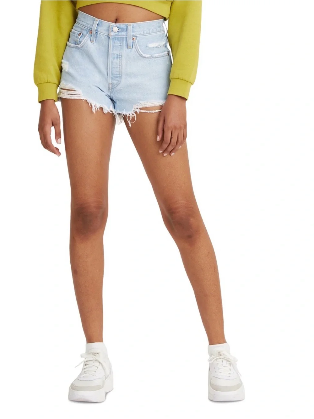 Levi’s Women's 501 Button Fly Cotton High-Rise Denim Shorts size 33